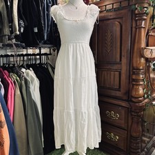 RARE Coquette White Cottagecore Maxi Dress   Fairycore Must-Have 