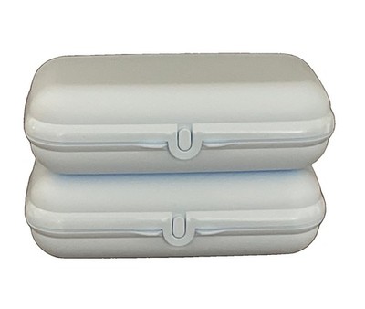 Tupperware 2x Eco+ Maxi-Twin Brotdose Sandwichbox Lunchbox blau Neu OVP  Schule
