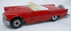 Lesney Matchbox SF #42 Ford Thunderbird, red body, silver base, white  interior,