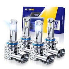 9005 9006 Led Bulbs Combo, 12 Times Super Bright  6000K Cool White 9005 9006