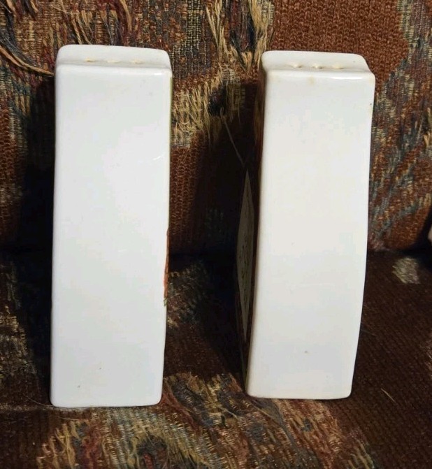 Figgjo Norway Flint Man Woman FOLKLORE Salt Pepper Shakers Trivet Plaque