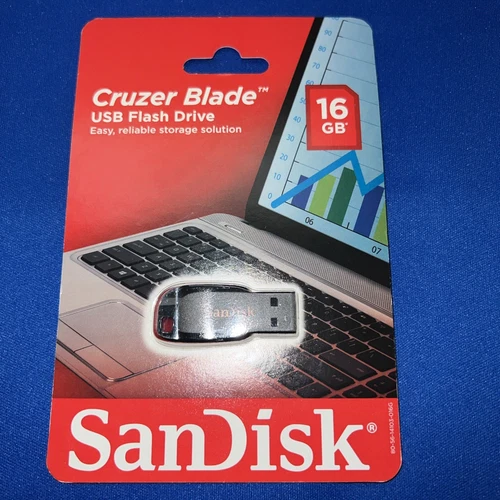 Sealed SanDisk CZ50 16 GB USB 2.0 Flash Drive Cruzer Blade SDCZ50-016G-AW46S New