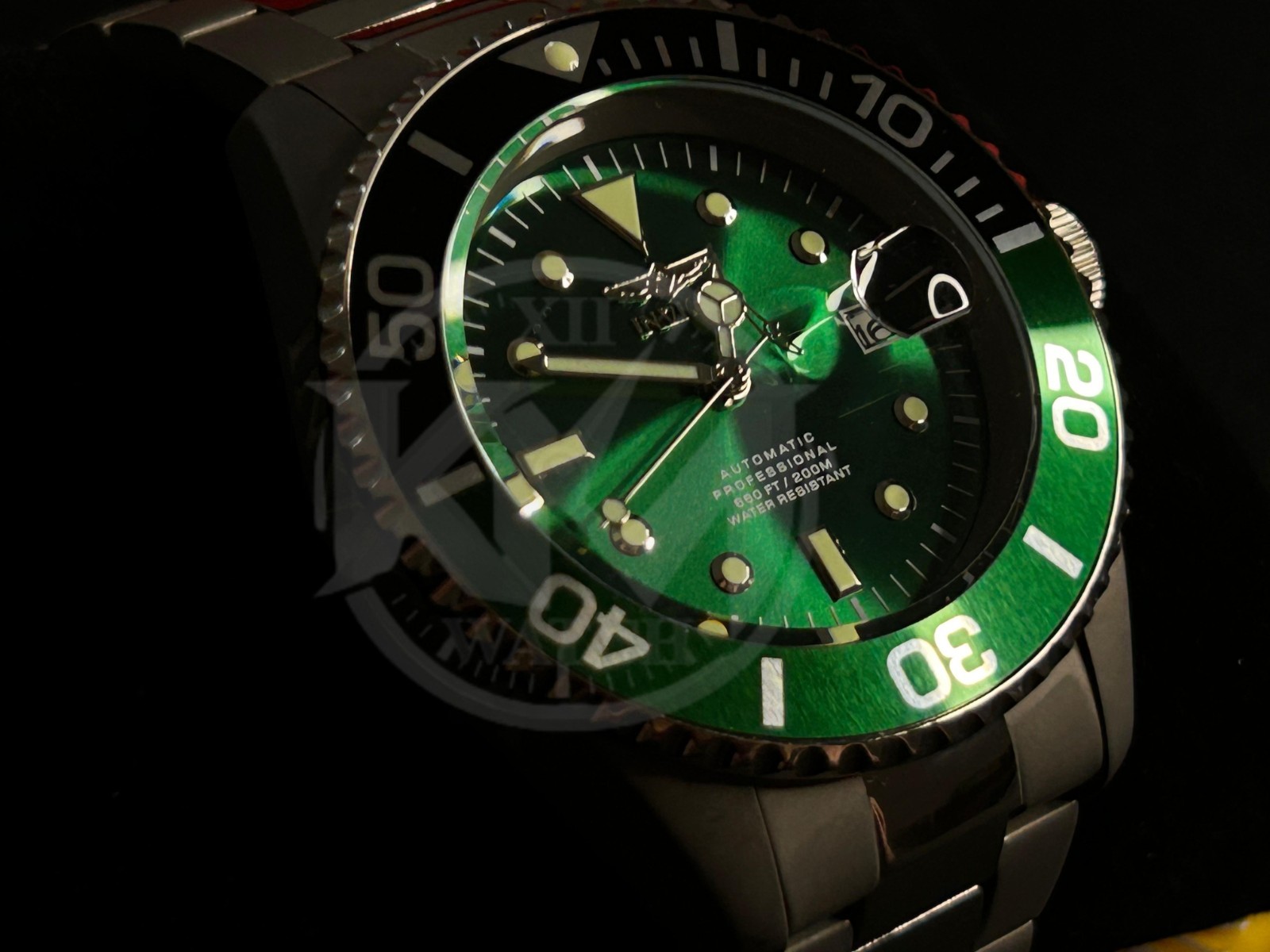 Invicta Titanium Pro Diver 45mm Green Sprite NH35 Automatic Men's Watch 36364