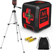 Laser Level with Tripod, 100 Feet Green Cross Line Self Rotary Leveling Laser Le