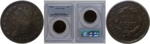 Photo of a 1810-P Large Cent from an eBay listing that sold on Jul 16, 2026