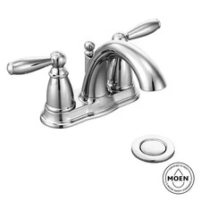 Moen 6610 Brantford Two-Handle Low Arc Bathroom Faucet - Chrome