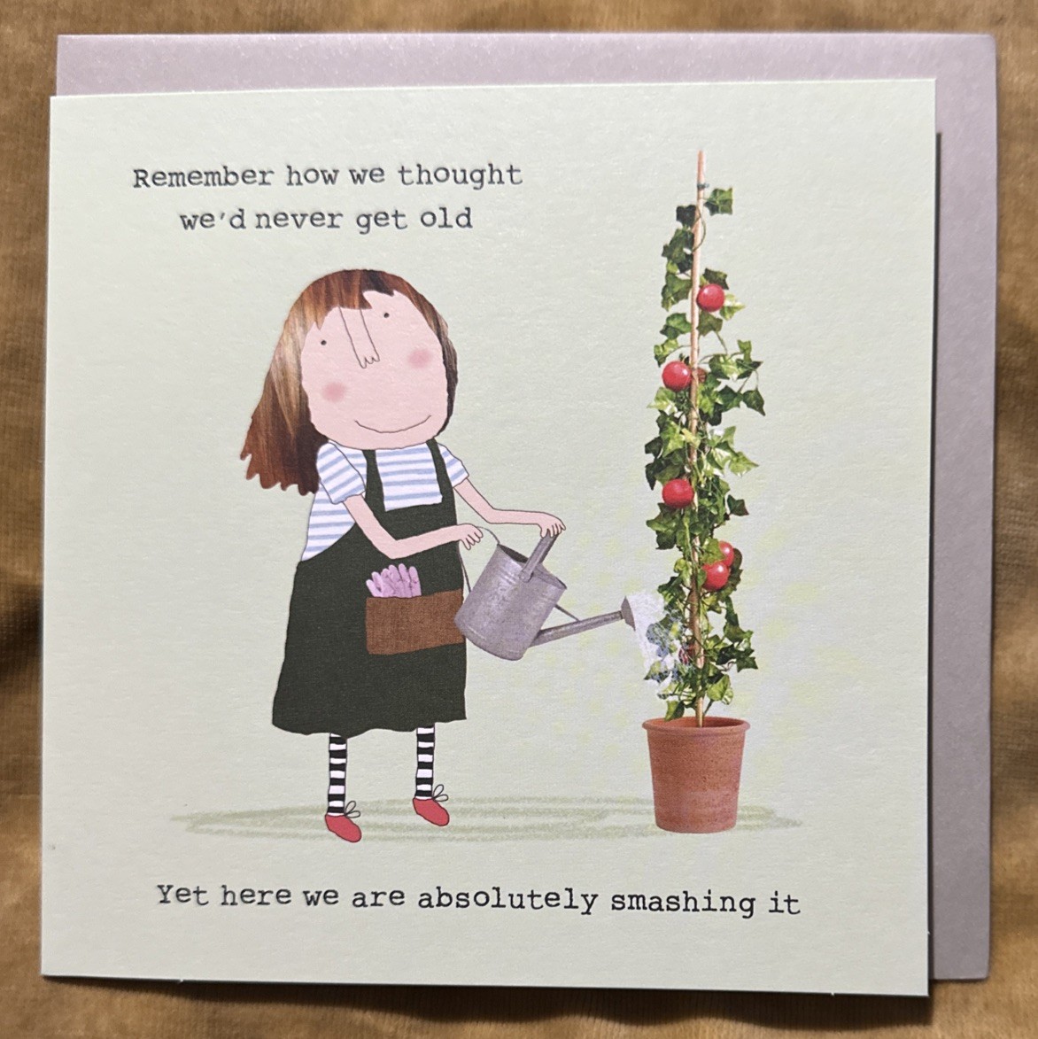 Funny Birthday Card ‘Smashing It’ Gardening - Rosie Made a Thing - Gin & Frolics