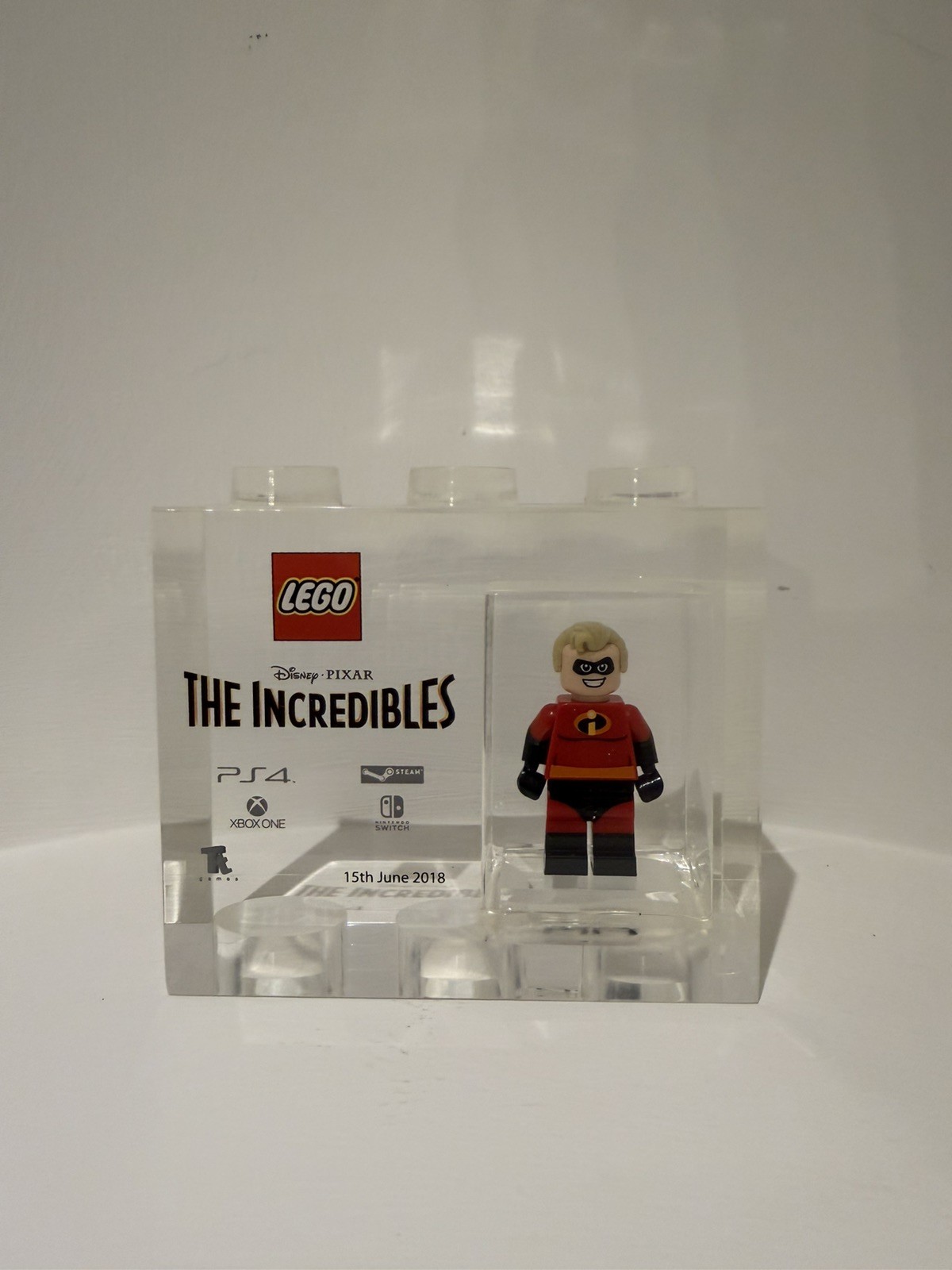 Disney The Incredibles Mr Incredible TT Games Developer Trophy Acrylic brick