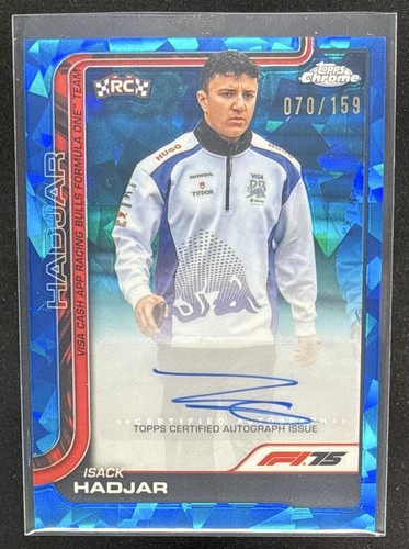 2025 Topps Racing Chrome Sapphire F1 Isack Hadjar Auto #CAC-HAD /159
