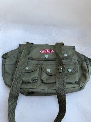 Berkley Green Nylon Tackle Bag w/ Shoulder Strap, 4 Pockets 11x7 in