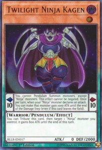 Twilight Ninja Kagen - BLLR-EN017 - Ultra Rare 1st Edition x3 - Near Mint