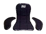 RACING GO KART THREE PIECE BLACK SEAT UPHOLSTERY PADDING  ADHESIVE SPRINT OVAL 