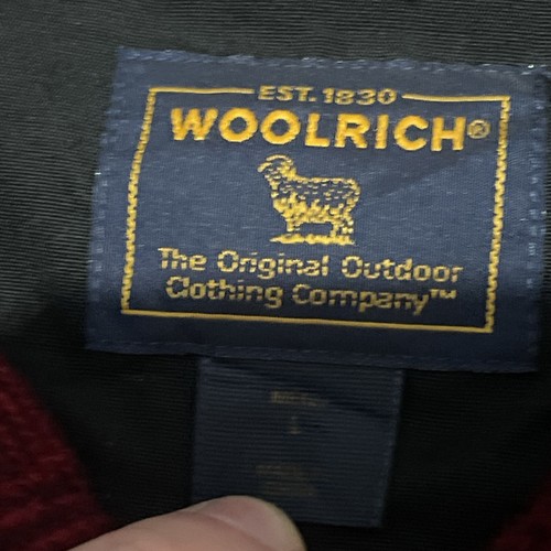 Woolrich Shacket Jacket Overshirt Red Long sleeve Wool Size 2xl - Picture 4 of 13