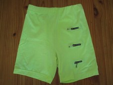 Vintage 80s Cherry Lane Flouro Yellow Bike Shorts with Zip Detail - Size M
