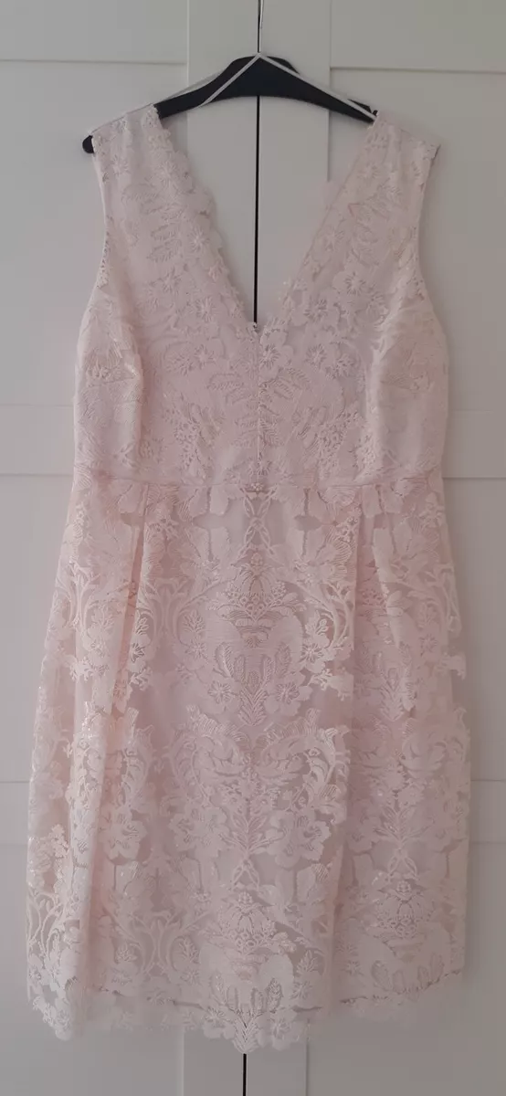 Blush pink dress size best sale 16