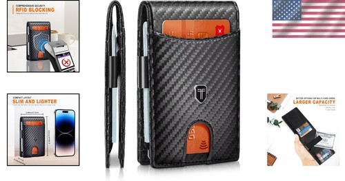 Portafoglio Uomo Funzionale ed Elegante - Design Ultra Sottile con Protezione RFID - Foto 2 di 8