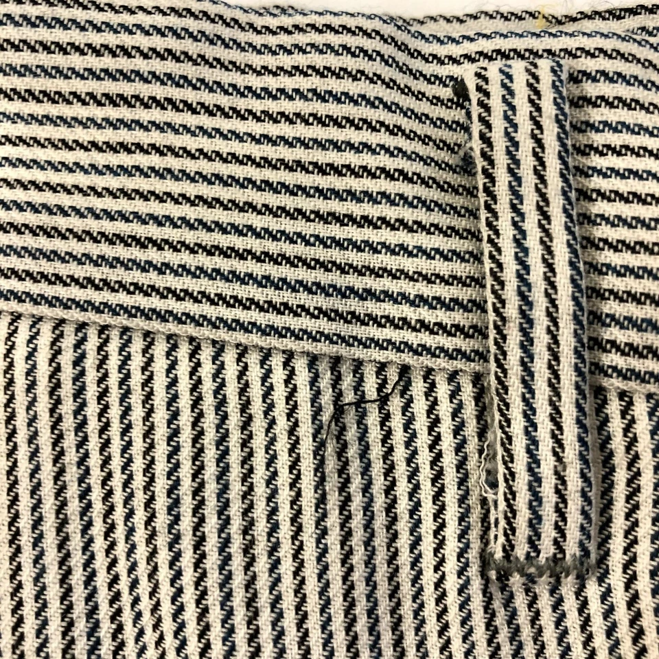 Vtg 50's HIS Black Blue STATIC STRIPE Trousers ROCKABILLY Dress Pants 32/31 - Image 4 of 4