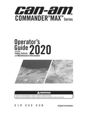 Can Am Owners Manual Book 2020 Commander MAX Limited 1000R