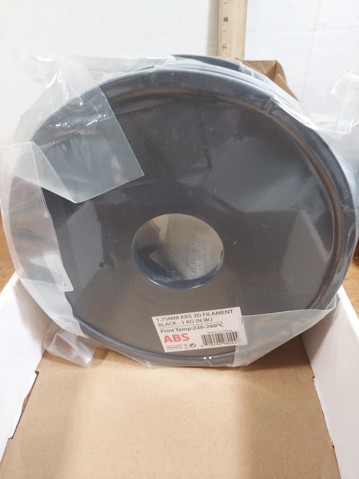 Flamento de impresión 3D negro interior ABS 1,75 mm 1 kg Foto 4 de 4