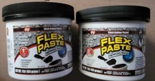 2 x flex seal Flex Paste Super Thick Rubber Paste, 1 lb each, Black  2lb total 