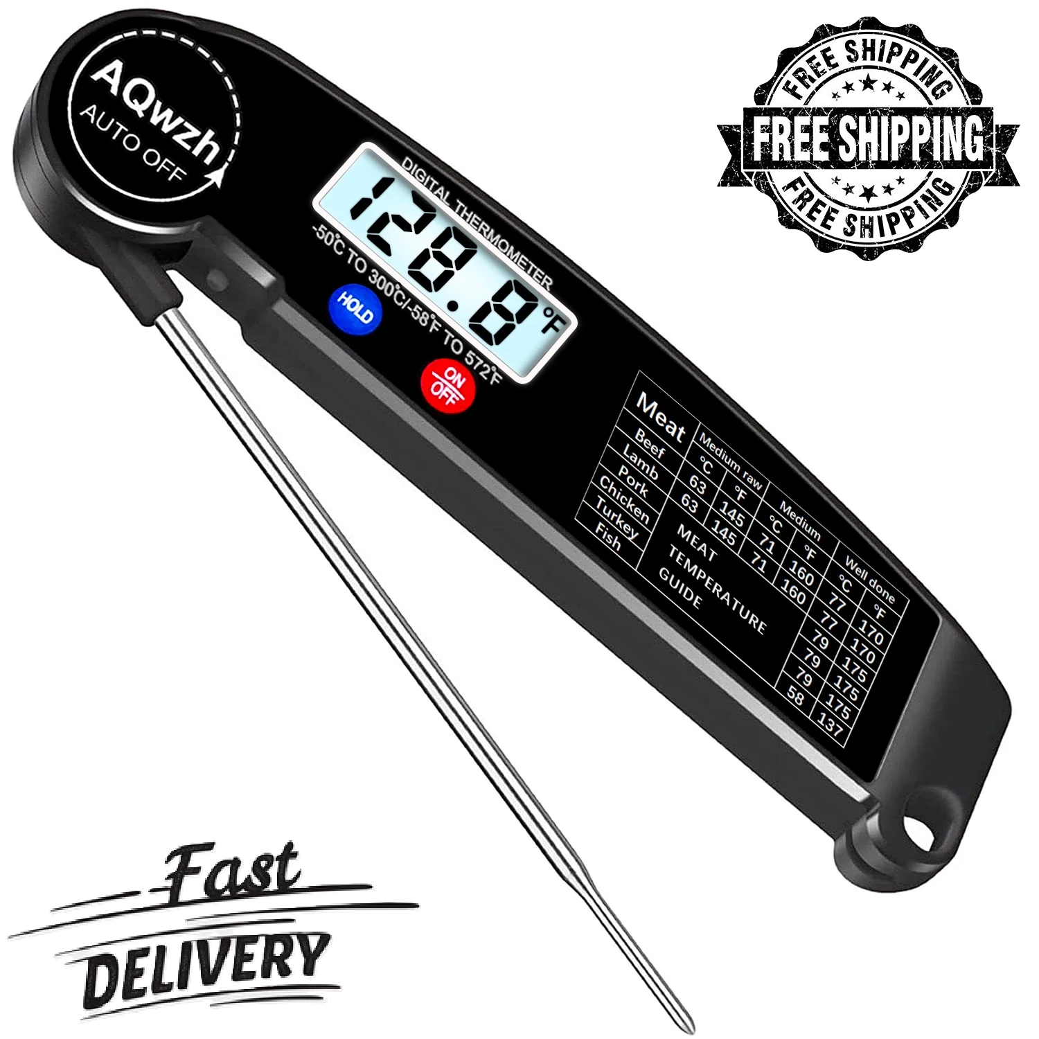 Meat Thermometer Food for Kitchen BBQ Grill Smoker Meat Coffee Oil Milk Yogurt-image