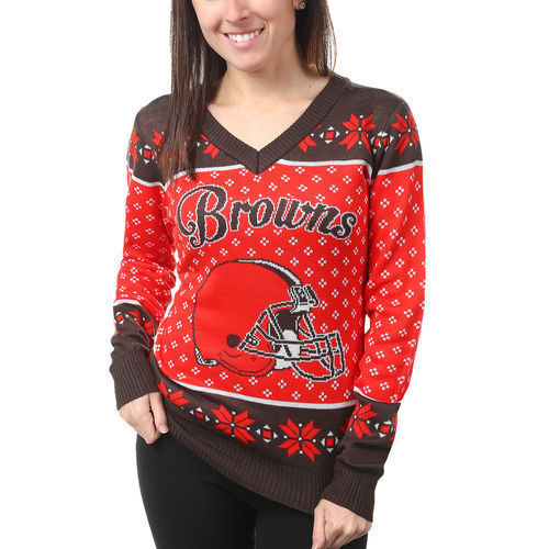 Logo V-Neck UGLY Christmas Sweater NEW 