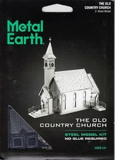 Fascinations Metal Earth THE OLD COUNTRY CHURCH 3D Laser Cut Model Kit MMS156