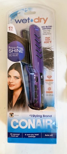 Conair Turmalina Cerámica Pelo Mojado/seco plana de hierro, 1 1/2 pulgadas,  púrpura doble voltaje | eBay