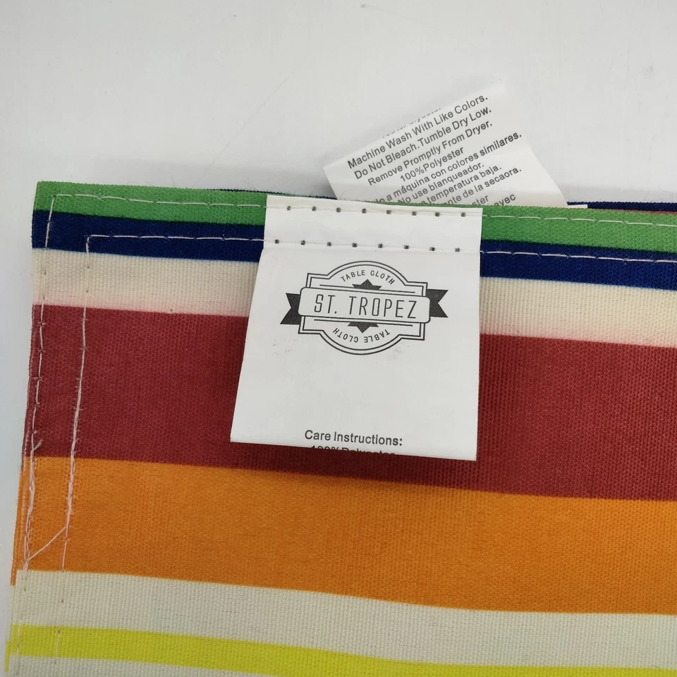 Novo sem etiquetas St. Tropez pacote com 4 conjunto Placemat 14"x19" SANTA FE STRIPE multicolor - Imagem 3 de 4