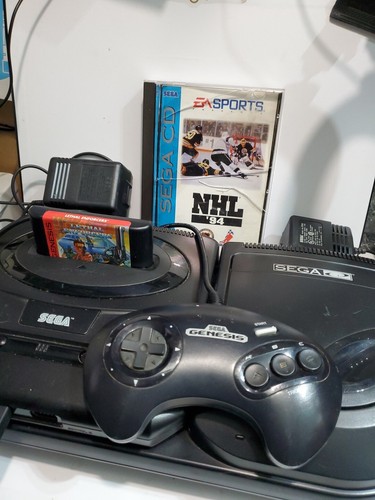 Sega CD Model 2 + Sega Genesis Console Tested