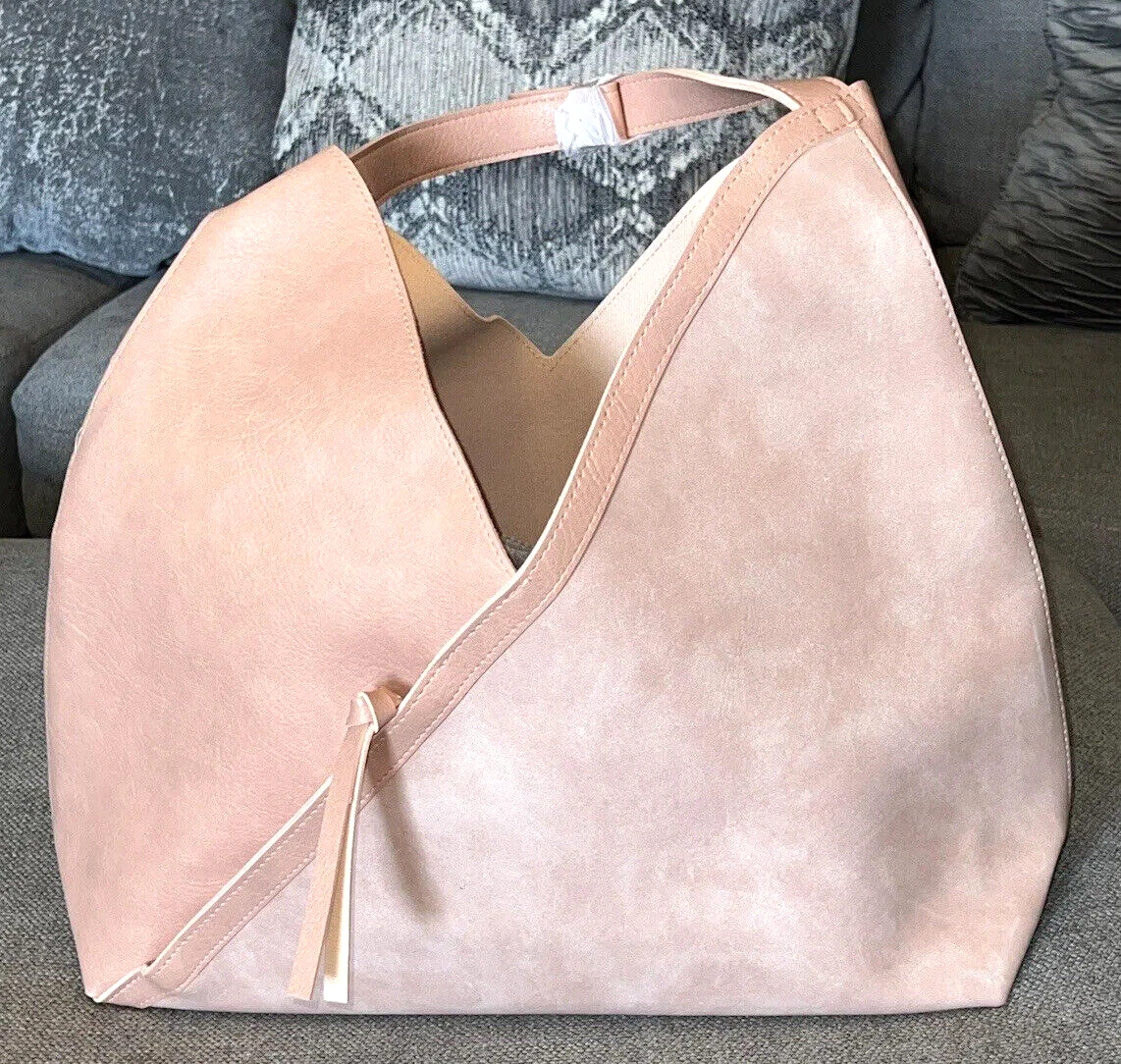 Blush top pink tote