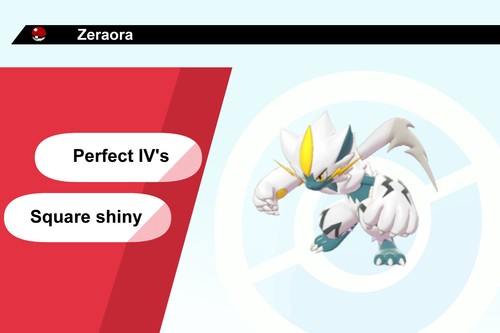 Ultra Brillante Zeraora Perfect 6 IV para Espada y Escudo - Imagen 1 de 4