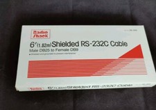 Radio Shack Shielded RS-232C Cable 6 Feet Male DB25 to Female DB9 26-269