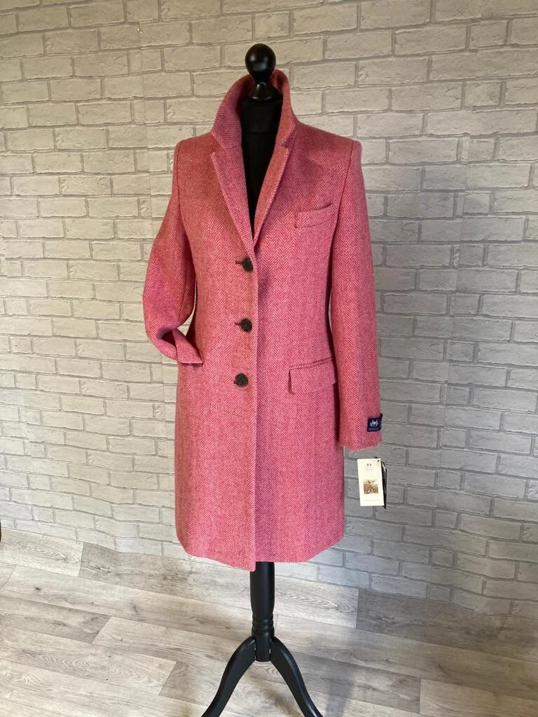 Tweed herringbone shop coat