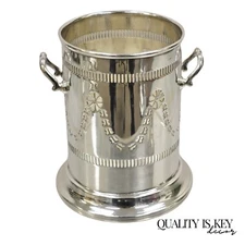 Vintage M. Bros English Edwardian Silver Plated Wine Champagne Bottle Coaster