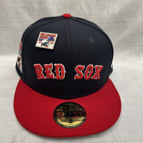 RARE New Era x Big League Chew Boston Red Sox Fitted Hat Size 8 With LE Pin - Picture 3 of 7