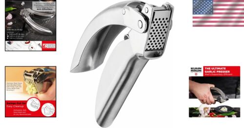 Epicurean Stainless Steel Garlic Press - Effortless and Stylish Kitchen Tool - Picture 2 of 10