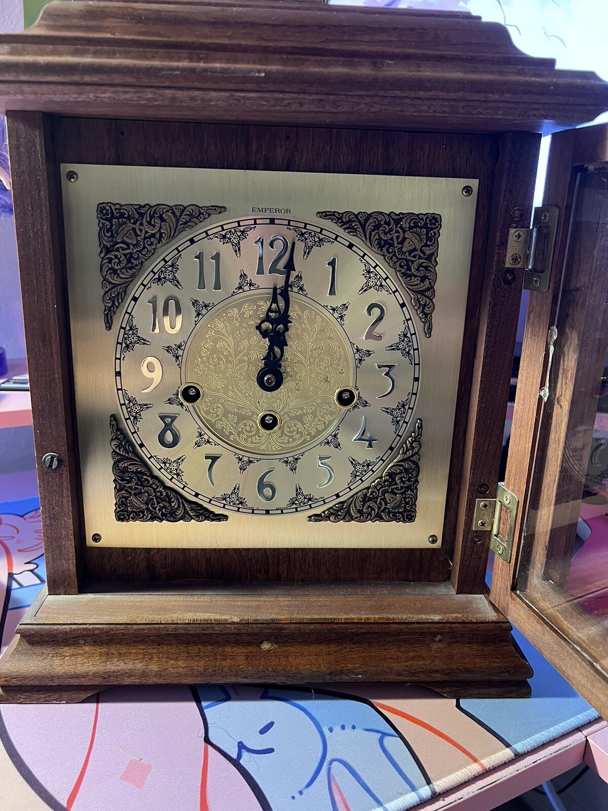 Franz Hermle Emperor German Mantel Clock 341020 eBay