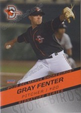 2018 Delmarva Shorebirds Gray Fenter RC Rookie Baltimore Orioles