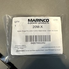 Marinco 20M-X Bates Stage Pin 20A/125V Male Inline-Clear X Cover