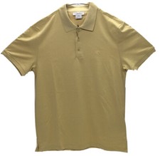 Calvin Klein Men Short Sleeve Cotton Blend Monogram Logo Polo Shirt, Butter 2XL