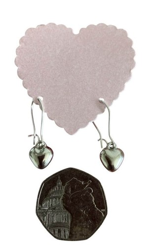 Love Heart Greeting Card with Love Heart Earrings Card and a Gift in One - Picture 2 of 7