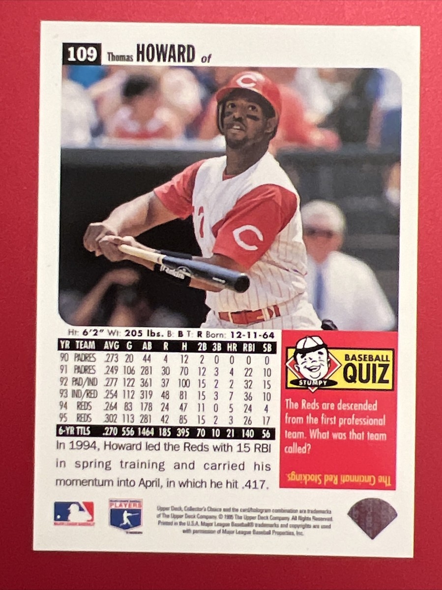1996 Collector's Choice Thomas Howard Cincinnati Reds #109