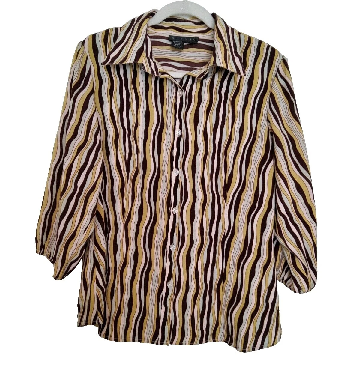 Camisetas a rayas de poliéster Ninety para Mujeres