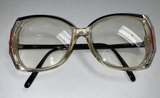 VTG WOMEN'S SOPHIA LOREN EYEGLASS FRAMES Black Red W/LENS