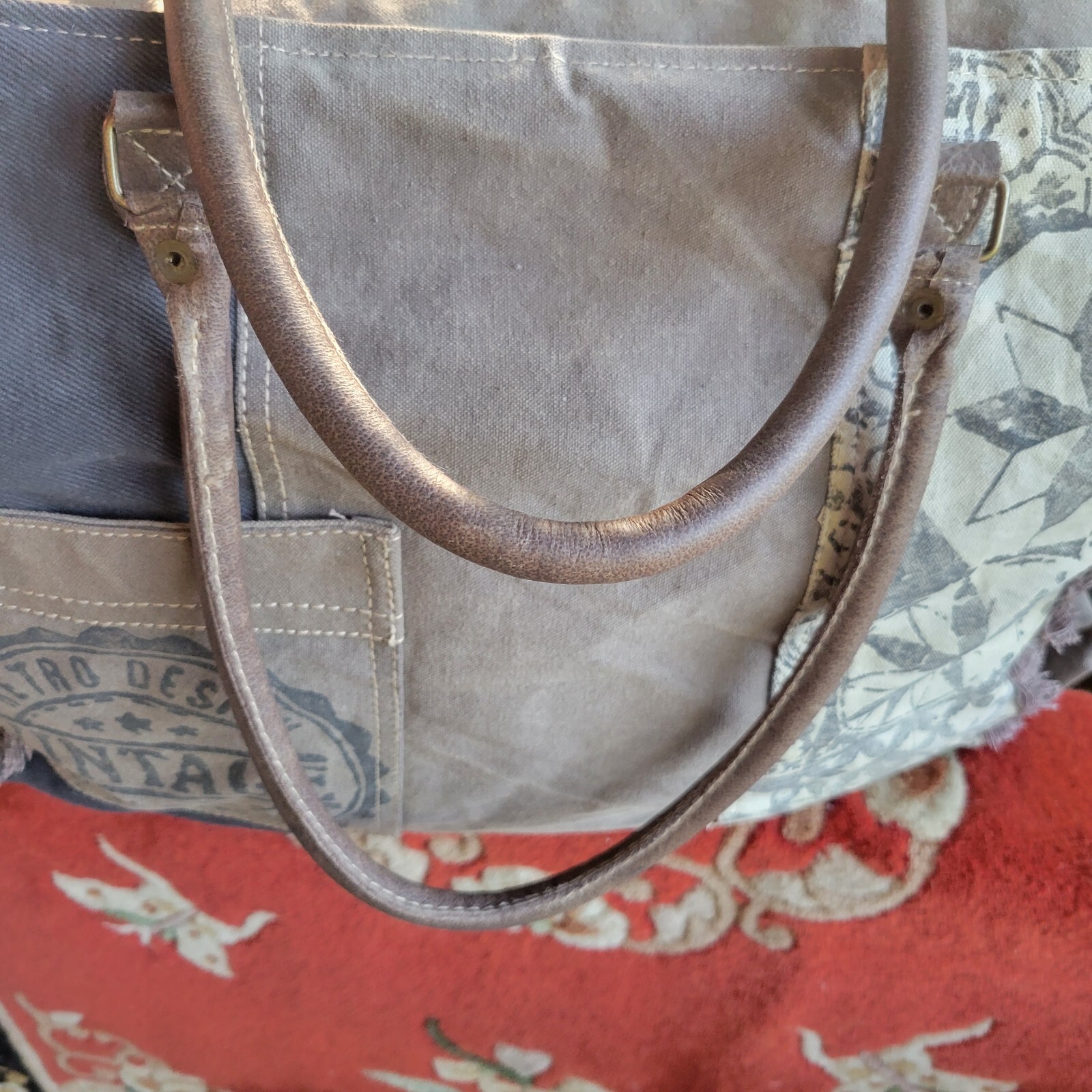 Myra Western Weekender Travel Bag Rare XL Bag Large … Gem