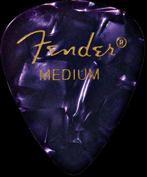 Fender 351 Premium Celluloid Medium Guitar Picks (12) PURPLE MOTO 198-0351-876