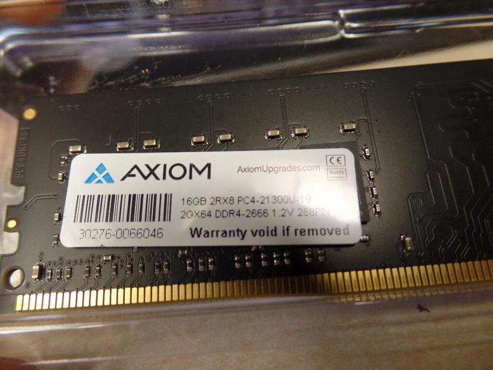 New Axiom 16GB DDR4 2666MHz PC4-21300 UDIMM Memory – Lenovo 4X70R38788 Genuine R - Image 2 of 4