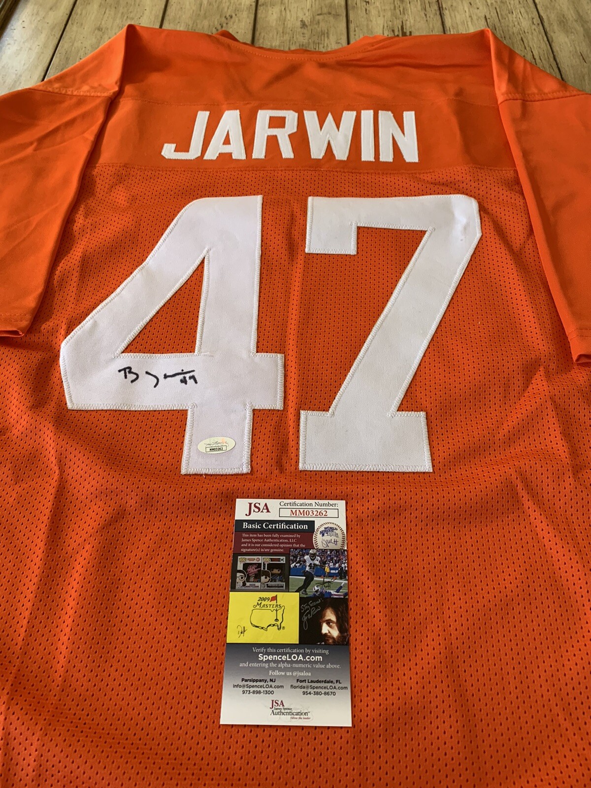Blake Jarwin Autographed/Signed Jersey JSA COA Tennessee Volunteers Cowboys 