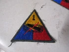ORIGINAL MILITARY PATCH OLDER WW2 ERA US ARMY 1ST ARMORED DIVISION #3